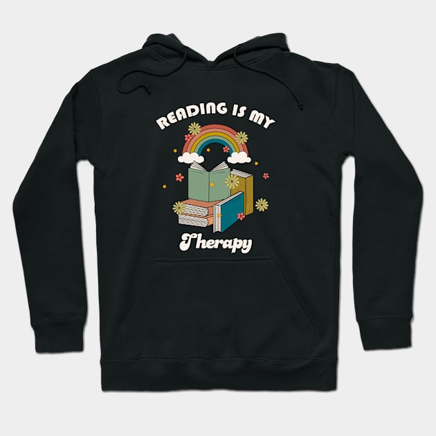 Reading Is My Therapy Hoodie by Oiyo
